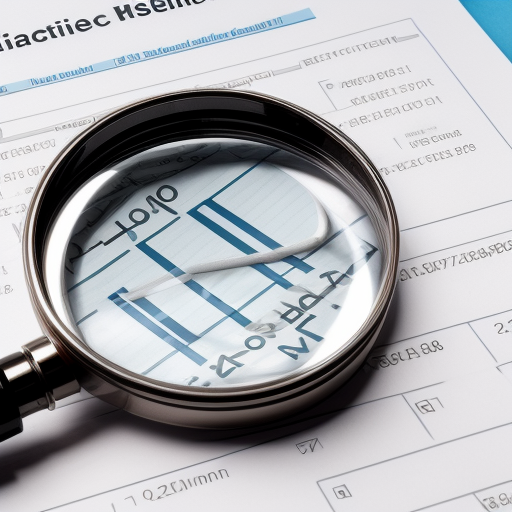 A magnifying glass on top of a medical report unveiling the unsung hero of quality analytics.